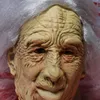 Farfar Peruk Old Man Halloween Mask Silverhårig Old Man Head Party Dress up Skräckmask Halloween Party Prop L230704