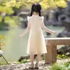 エスニック服 2023 夏の子供ドレス子供女の子プリンセス妖精服伝統的な中国の袍チャイナドレス韓服スタイル