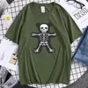 Camisetas masculinas The Skeleton Of A Full Teddy Bear Shirt Cotton Unique Masculino Vintage Street Clothes Confortável Summer Tshirt For Men