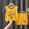 Children's red T-shirt children's basketball suit boys' sports quick-drying clothes children's sleeveless two-piece girls' summer vest suit wholesale children's T-shirts