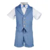 Completi Completi scozzesi formali per bambini estivi Completi per ragazzi Festa di nozze Piano Performance Dress Costume Gilet per bambini Camicie Pantaloni Set di abbigliamentoHKD230704