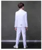 Suits Flower Boys White Baptism Suit Kid Wedding Party Photograph Set Teenager Birthday Tuxedo Dress Children Graduation Stage CostumeHKD230704