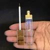 Tubo de delineador acrílico transparente de 5 ml, tubo de brilho labial, tubo cosmético com tampa dourada, rolha de plástico F20171660 Qvhmk