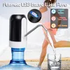 Other Drinkware Portable Water Dispenser Electric Pump Usb Charge Water Pump For 5 Gallon Bottle With Extension Hose Barreled Water Tools 230704