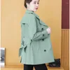 Trench femme manteau pour femmes vestes vêtements printemps et automne Version coréenne double boutonnage ceinturé dame cape