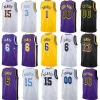 6 James Custom Basketball Jerseys Lakerr Anthony 3 Davis Angelo Russell Austin Reaves Rui Hachimura Vanderbilt Gabe Vincent Cam Maillot rougeâtre