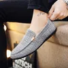 Business-Schuhe Business-Schuhe für Herren, modische Slipper, atmungsaktive Segeltuch-Sneaker, Slip-On, lässig, weich, bequem, rutschfest, zum Fahren, Schwarz, Grau, Z230705