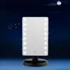 LED Miroir De Maquillage De Bureau Cosmétique Portable Compact 16/22 lumières LED Miroir De Maquillage De Voyage Éclairé pour Femmes Noir Blanc Rose ZA2069 Omwhq