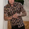 Herren T-Shirts Männer Blumenhemd Kurzarm Slim Business Trend Persönlichkeit Mode Gedruckt Männlich Hawaiianisch 3D Digital Casual Strand 230703