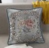 Housse de coussin de luxe européen fleurs housses de coussin en lin bureau à domicile canapé taie d'oreiller carrée taies d'oreiller décoratives