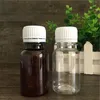 50ml PET Scale bottle for liquid Syrup clear bottle and amber bottle with white screw cap F20172816 Aahhm