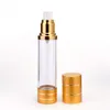 Botella de bomba sin aire de viaje de 10/15/30/50/100ML, botellas de crema cosmética al vacío, dispensador de loción, botella de Spray, contenedor de muestra de maquillaje, paquete Fnto