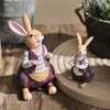 Oggetti decorativi Figurine Easter Bunny Family Figurine Coniglio Festa dei bambini Compleanno Regalo di nozze 230704