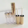 25ml Cosmetic Clear Mascara Tube with Gold Cap, DIY Empty Beauty Makeup Eyeliner Refillable Containers F3456 Cpsrd