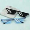 Nouvelles lunettes de soleil mosaïque pour hommes femmes Pixel noir rétro Gamer Robot lunettes de soleil Cool Party Vintage nuances lunettes