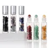 10 ml Jade-Flasche mit gerollten Perlen, gebrochener Stein, Walk-Perlenflasche, Naturkristall-High-End-Kosmetikflasche. Viele Stile unterstützen die Unterstützung eines benutzerdefinierten Logos