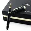 Stylo bille roulante de luxe Jinhao 450 noir avec plume large dorée moyenne