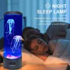 Lumières Creative Jellyfish Led Aquarium Night Light Multicolore Éclairage Télécommande Fantaisie Lampes De Chevet Cadeau De Noël ForKid HKD230704