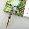 Luxury Gold Clip 0.5mm Rollerball Pen Medium Point Black Ink Metal Gift Ballpoint Pens Office Supplies