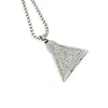 Pendentif Colliers Hommes Personnalisé Vintage CZ Pyramide Égyptienne Croix Collier En Acier Inoxydable 24 Pouces