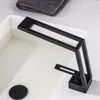 Baterie umywalkowe do łazienki nowoczesna umywalka pojedynczy uchwyt kran wysoki korpus wydrążony mieszacz do umywalki krany wąż zasilający kran z zimną wodą