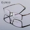 Armações de óculos de sol Eagwoo Aluminium Men Óculos de prescrição de rosto largo Armação óptica de aro completo Óculos de negócios Light Big Spectacle MF2351 230704