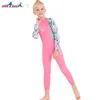Wetsuits Drysuits New Jellyfish Neoprene Children Swim Swimwear Girls Sleeve Surf Swimsuit for Girl Maiô Wetsuit HKD230704