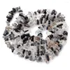 Miçangas Cabelo Preto Cristal Irregular Pedra Natural Para Fazer Jóias DIY Charme Pulseira Colar Brincos Acessórios 15'' Vertente