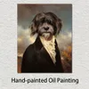 Dog Portrait Oil Paintings Gavroche Canvas Art High Quality Hand Painted for New House Wall Decor