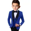 Anzüge Jungenanzug Hochzeit Smoking Kinder Jacke Hose Weste 3-teilige Modekleidung Kind Slim Fit Komplette Kleidung Blazer SetHKD230704