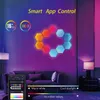 RGB Tuya WiFi Hexagon Led-lampor Smart Ambient Mood Lighting APP Fjärrkontroll Nattljus Spelrum Sovrum Sängbordsdekoration HKD230704