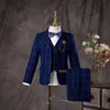 Suits Flower Boys Wedding Suit Children Birhtday Photograph Dress Kids Fromal Blazer Set School Child Graduation Performance CostumeHKD230704