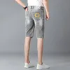 Summer Men's 2023 Designer Men's Shorts Denim Fashion Brand Cropped Pants Casual Straight Loose Broderie Polyvalent Shorts Tight and slim Top qualité taille 28-38