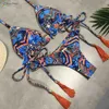 Badkläder för damer Para Praia 17 färger Nytt bandage Micro Bikini Mini Grimma Baddräkt Brasiliansk baddräkt String bikini Set Push Up Biquini 2023 J230704