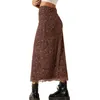 Spódnice Odzież damska Casual Długi kwiatowy nadruk Wysoka talia Proste eleganckie elastyczne spodnie w stylu ulicznym 230703