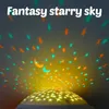 Lights Kids Sleep LED Night Baby Star Projector Lamp Stuffed Animal Plush With Music Stars Light Child Toys For Girls Boy HKD230704