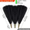 Dried Flowers 18'' Artificial Grass Reed Black Fluffy Pompas for Flower Wedding Party Home Plant DIY Bouquet Decor