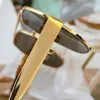 Squared Sunglasses Gold Metal Frame Brown Lens Women Fashion Sunglasses Eyewear with Box