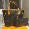 Designer Tote Women Shopping Evening Bags Luxury Fashion Shoulder Never Handbag MM GM Leather Checked Embossed Black Totes Bag