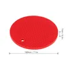 Placemats 5 stks ronde 7 inch siliconen onderzetter mat hittebestendige pannenlappen geel zwart rood blauw groen
