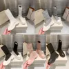 Designer Boots Women Knitted Elastic Short Boots Martin Boots Fashion Boots 5 Colours Available Letters Thick Bottom Sock Boots One Piece Boots