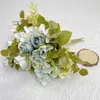 Dried Flowers High Quality Vintage Rose Artificial flowers with Chamomile Plant Fake Bouquet Bride Wedding Office Party Home Decorions