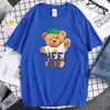 Men's T Shirts Cheerful Teddy Bear Boy Today Is Your Day T-Shirt Men'S Casual Large Size Shirt Loose Street Tops Cotton Soft Male Tee