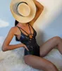 Damenbadebekleidung Sexy Bandage Schwarz Einteilige Badeanzüge Frauen Hohes Bein Spitze 2023 Sommer Beachwear Schwimmen Monokini Bodys Badeanzüge