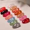 Nagelgel sommaris transparent gelförsörjning lysande färg semi permanent pärla gel glitter blöt av uv led målning gel nagellack 230703