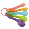 Measuring Tools 5Pcs/ Set Lovely Colorful Plastic Measuring Cups Spoon Kitchen Tool Kid Spoon Measuring Set Tool For Baking Coffee Tea R230704