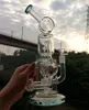 Water Bongs Hookahs Recycler Oil Rigs Colorful Base Mouthpiece with Green Rim Shower Head Percolators