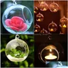 Bougeoirs 1Pc 60Mm Suspendu Photophore En Verre Globes Terrarium De Mariage Chandelier Vase Home Inn Bar Décoration Drop Delivery Dhmtr