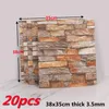 Breien 20 -stcs 3d muur sticker behang woonkamer slaapkamer tv achtergrond decor xpe schuim waterdichte wandsticker zelfklevende bakstenen sticker