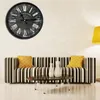 Wall Clocks Retro Black Gray Roman Numerals Shabby Chic Wine Mannar Clock Home Office Art Decorative Watches